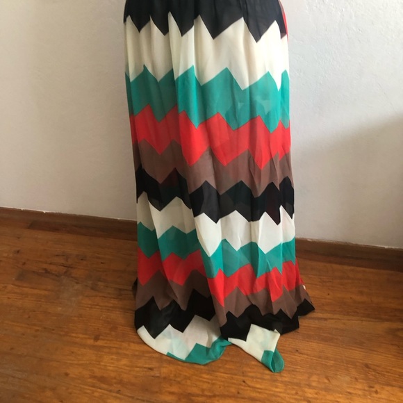 Art &Co long Dress sleeveless multi colors beautiful design - Picture 2 of 8